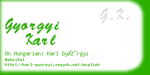 gyorgyi karl business card